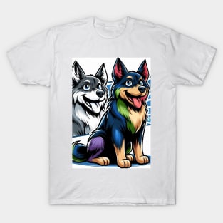 Dog colorfull comic T-Shirt